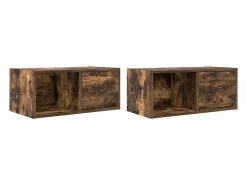 Muebles de TV 2 uds madera ingeniería color roble 60x31x25,5 cm