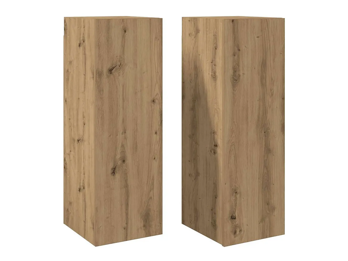 Muebles de TV 2 uds madera roble artisan 30,5x30x90 cm