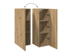 Muebles de TV 2 uds madera roble artisan 30,5x30x90 cm
