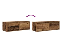 Muebles de TV 2 uds 80x31x25,5 cm Madera ingeniería envejecida