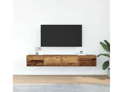 Muebles de TV 2 uds 80x31x25,5 cm Madera ingeniería envejecida