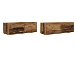 Muebles de TV 2 uds 80x31x25,5 cm Madera ingeniería envejecida
