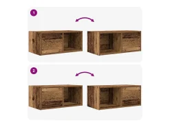 Muebles de TV 2 uds 60x31x25,5 cm Madera ingeniería envejecida