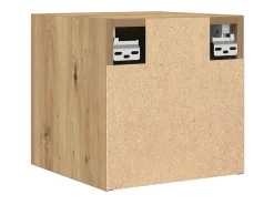 Muebles de TV de pared de 2 piezas, roble artesanal, 30,5x30x30 cm