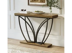 Muebles industriales de 105 cm para detrás del sofá, mesa de consola estrecha y larga para el vestíbulo