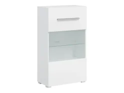 Muebles para TV 5 piezas con iluminación LED blanco mate
