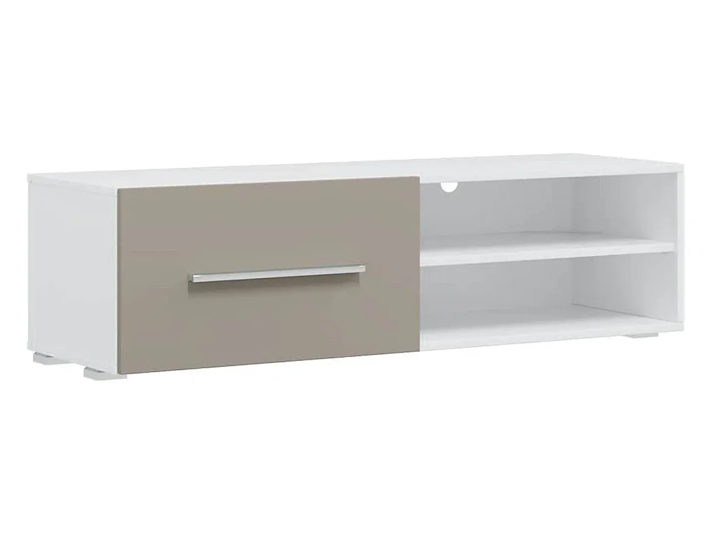 Muebles para TV 5 piezas con iluminación LED gris piedra