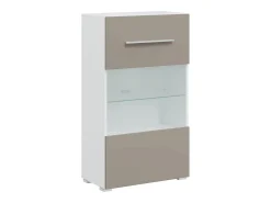 Muebles para TV 5 piezas con iluminación LED gris piedra
