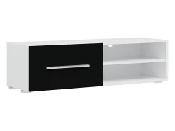 Muebles para TV 5 piezas con iluminación LED negra mate