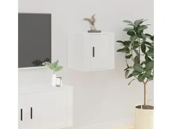 Muebles para TV de pared 2 uds blanco brillante 40x34,5x40 cm ES86346