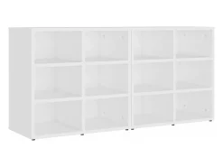 Muebles zapatero 2 unidades blanco 52,5x30x50 cm ES119949
