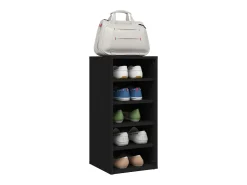 Muebles zapateros 2 uds madera contrachapada negro 31,5x35x70cm ES149561