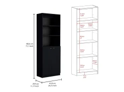 Munds Juego de Sala de 3 Piezas con 3 Libreros, Wengué