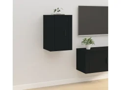 Murk Muebles para TV de pared 2 uds negro 40x34,5x60 cm