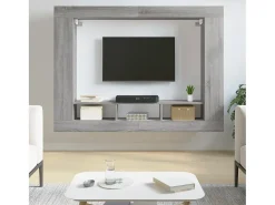 Mykdal Mueble de TV madera de ingeniería gris Sonoma 152x22x113 cm