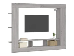 Mykdal Mueble de TV madera de ingeniería gris Sonoma 152x22x113 cm