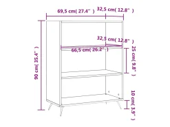 Myrskylä Estantería madera de ingeniería blanco 69,5x32,5x90 cm