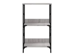 Namur Estantería de madera de ingeniería gris Sonoma 50x33x82 cm