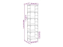 Namur Estantería roble Sonoma 50x33x188,5 cm madera de ingeniería