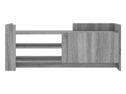 Nando Mueble de TV madera contrachapada gris Sonoma 100x35x40 cm
