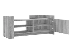 Nando Mueble de TV madera contrachapada gris Sonoma 100x35x40 cm
