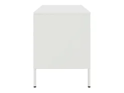 Neris Mueble de TV de acero blanco 68x39x50,5 cm