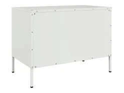 Neris Mueble de TV de acero blanco 68x39x50,5 cm