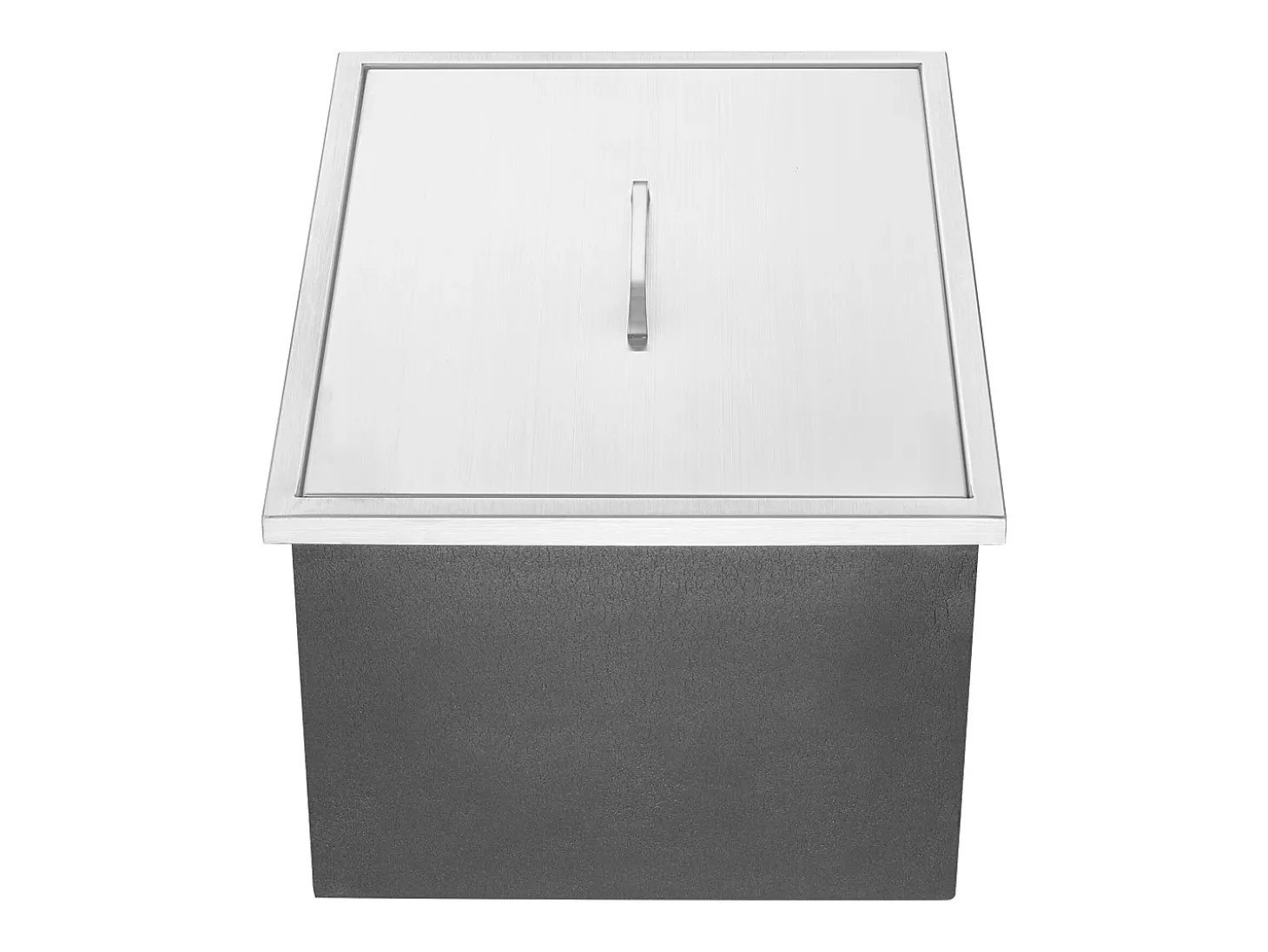 Nevera Empotrada SucceBuy, 53 x 43 x 46 cm, Cubeta de Hielo de Acero Inoxidable con Tapa, Barra de Helados para Cocina Exterior