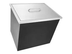 Nevera Empotrada SucceBuy, 53 x 43 x 46 cm, Cubeta de Hielo de Acero Inoxidable con Tapa, Barra de Helados para Cocina Exterior