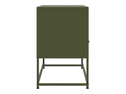 Nicholas Mueble para TV de acero verde oliva 68x39x60,5 cm