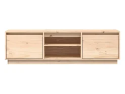 Njorir Mueble de TV de madera maciza de pino 140x35x40 cm
