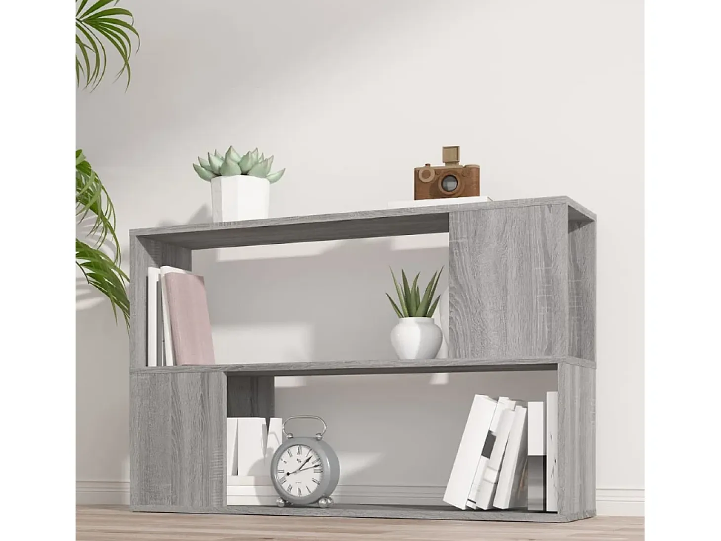 Norman Estantería de madera contrachapada gris Sonoma 100x24x63 cm