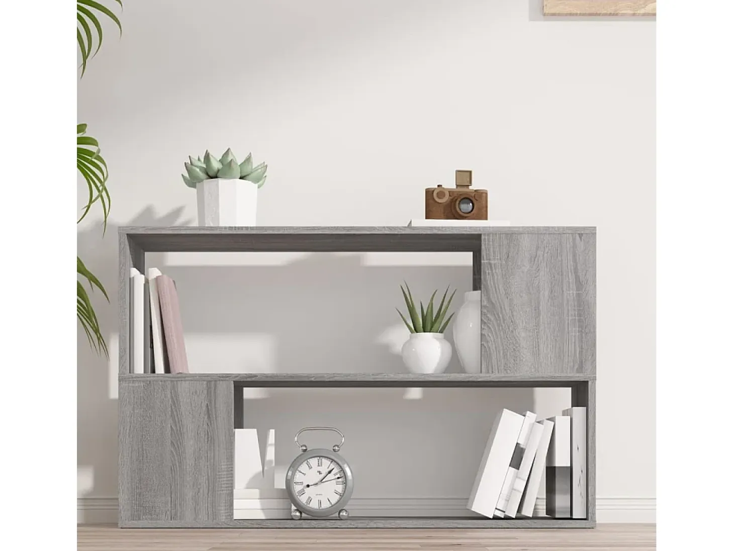Norman Estantería de madera contrachapada gris Sonoma 100x24x63 cm