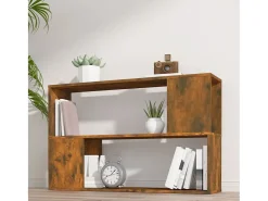 Norman Estantería madera contrachapada color roble ahumado 100x24x63cm