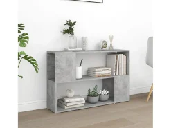 Norman Librería de madera contrachapada gris hormigón 100x24x63 cm