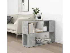 Norman Librería de madera contrachapada gris hormigón 100x24x63 cm