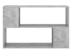 Norman Librería de madera contrachapada gris hormigón 100x24x63 cm