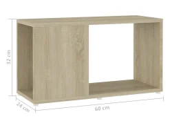 Norman Mueble de TV madera contrachapada roble Sonoma 60x24x32 cm