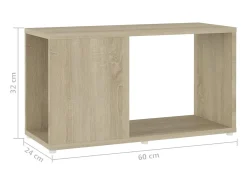 Norman Mueble de TV madera contrachapada roble Sonoma 60x24x32 cm