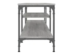 Numa Mueble TV madera ingeniería y erro gris Sonoma 201x35x45 cm