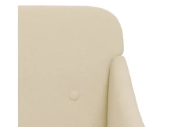 Nylra Sillón de tela color crema 63x76x80 cm