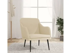 Nylra Sillón de tela color crema 63x76x80 cm