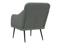 Nylra Sillón de tela gris oscuro 63x76x80 cm