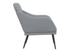 Nylra Sillón de tela gris claro 63x76x80 cm