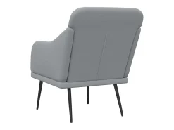 Nylra Sillón de tela gris claro 63x76x80 cm