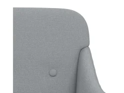 Nylra Sillón de tela gris claro 63x76x80 cm