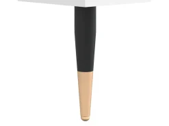 Nyrena Mueble para TV madera contrachapada blanco 100x35x55 cm