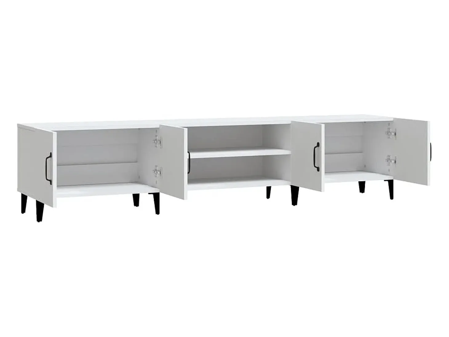 Odette Mueble de TV blanco 180x31,5x40 cm madera de ingeniería
