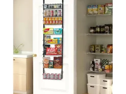 Organizador de Despensa SucceBuy, con Estantes Colgantes de 8 Niveles, Negro, para Cocina, Despensa, Salón