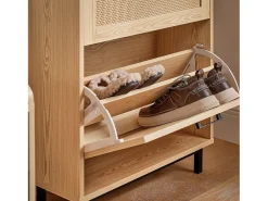 Organizador para Zapatos Estrecho con 3 Solapas Zapatero de Entrada 60 x 24 x 127 cm Madera FSR155-N SoBuy ES